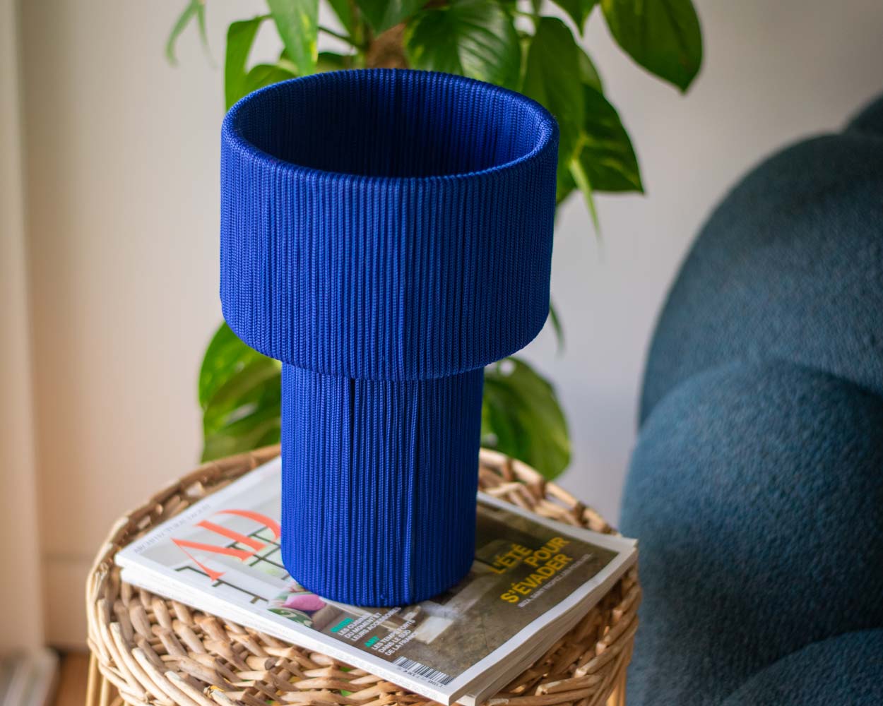 Blue rope lamp 30cm