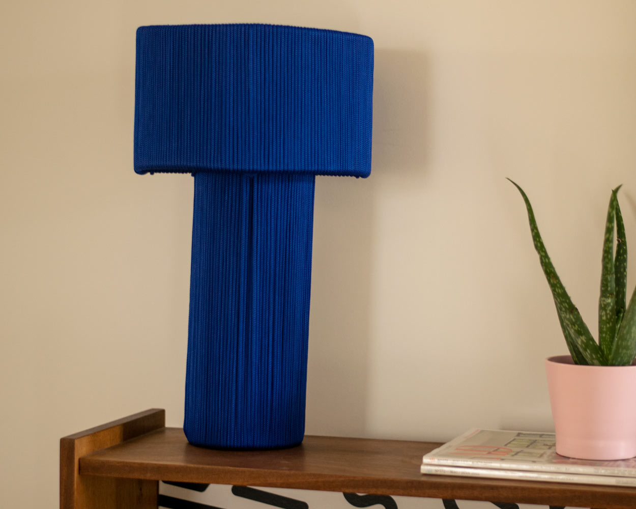 Blue rope lamp 45cm