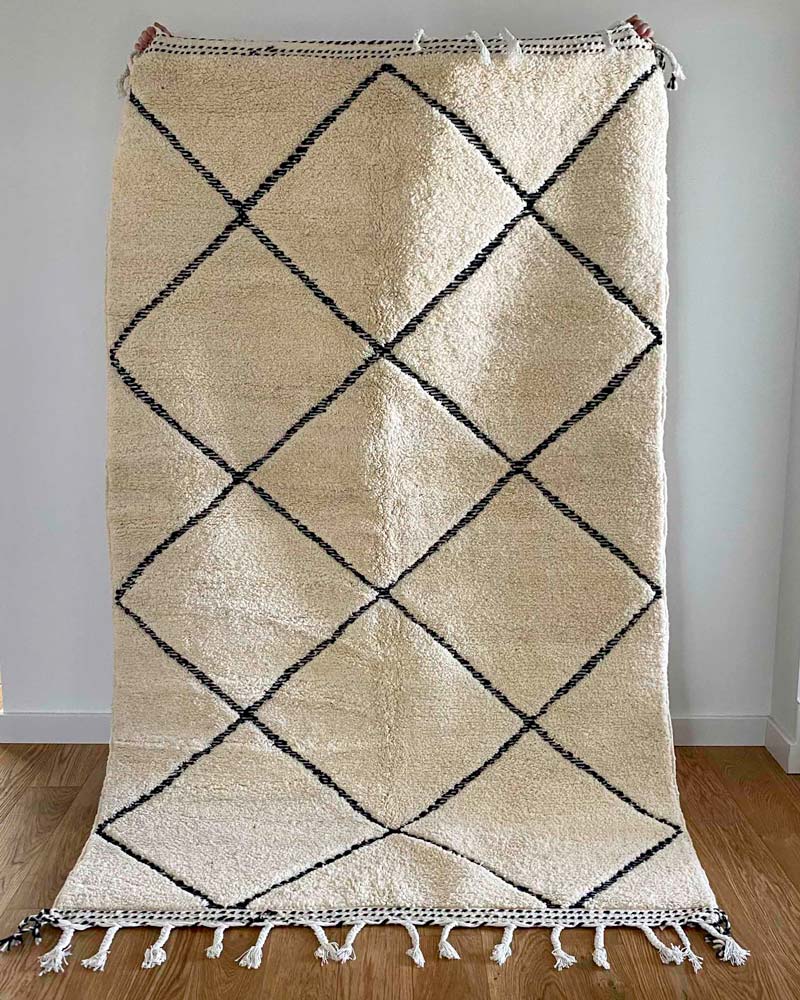 Tapis Beni Ouarain beige 1,63 x 2,63